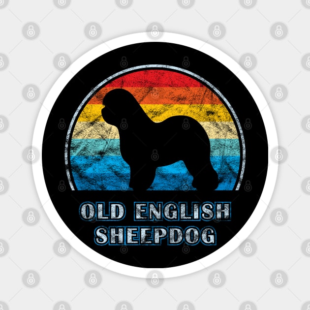 Old English Sheepdog Vintage Design Dog Magnet by millersye